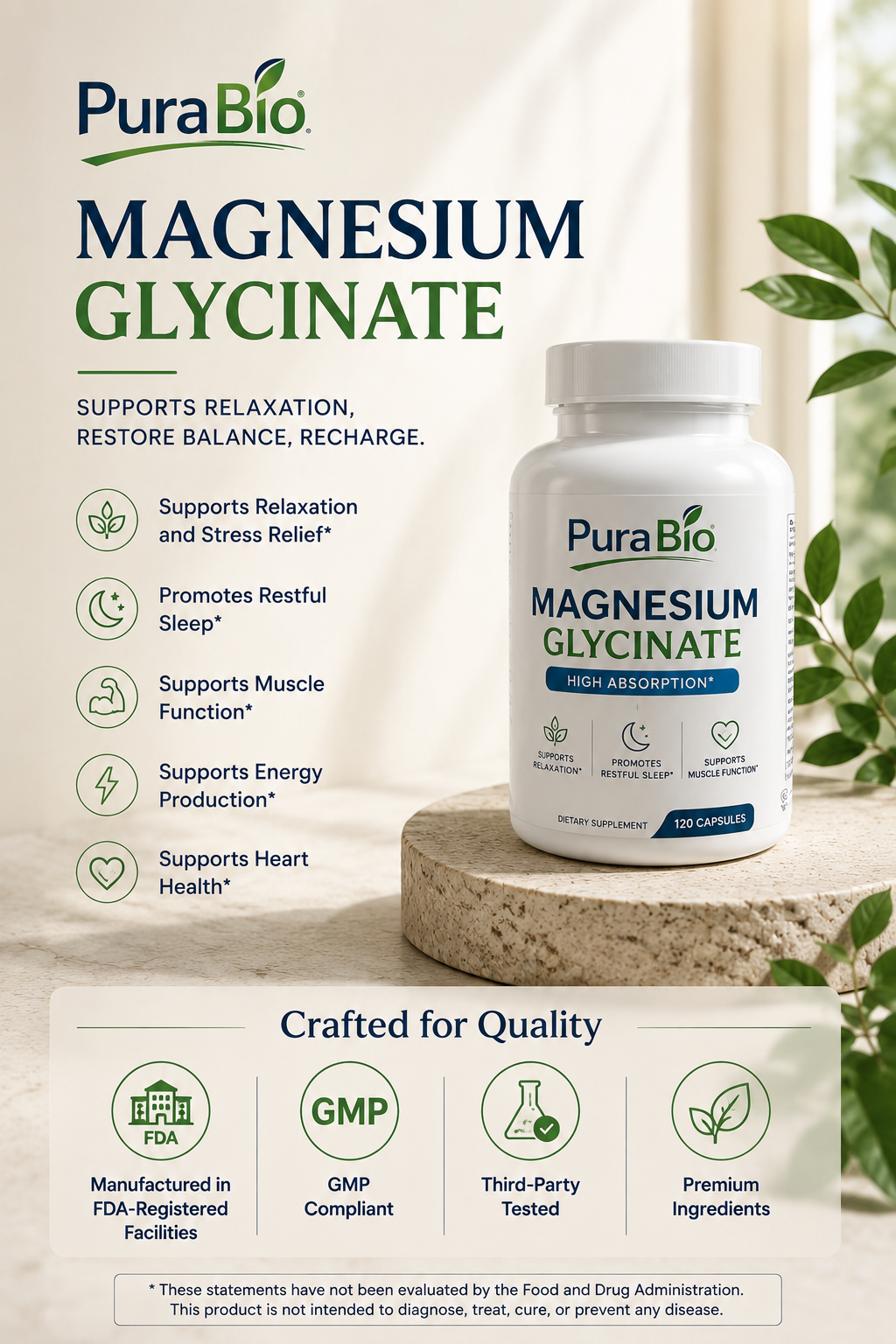 Magnesium Glycinate — Sleep & Recovery Support